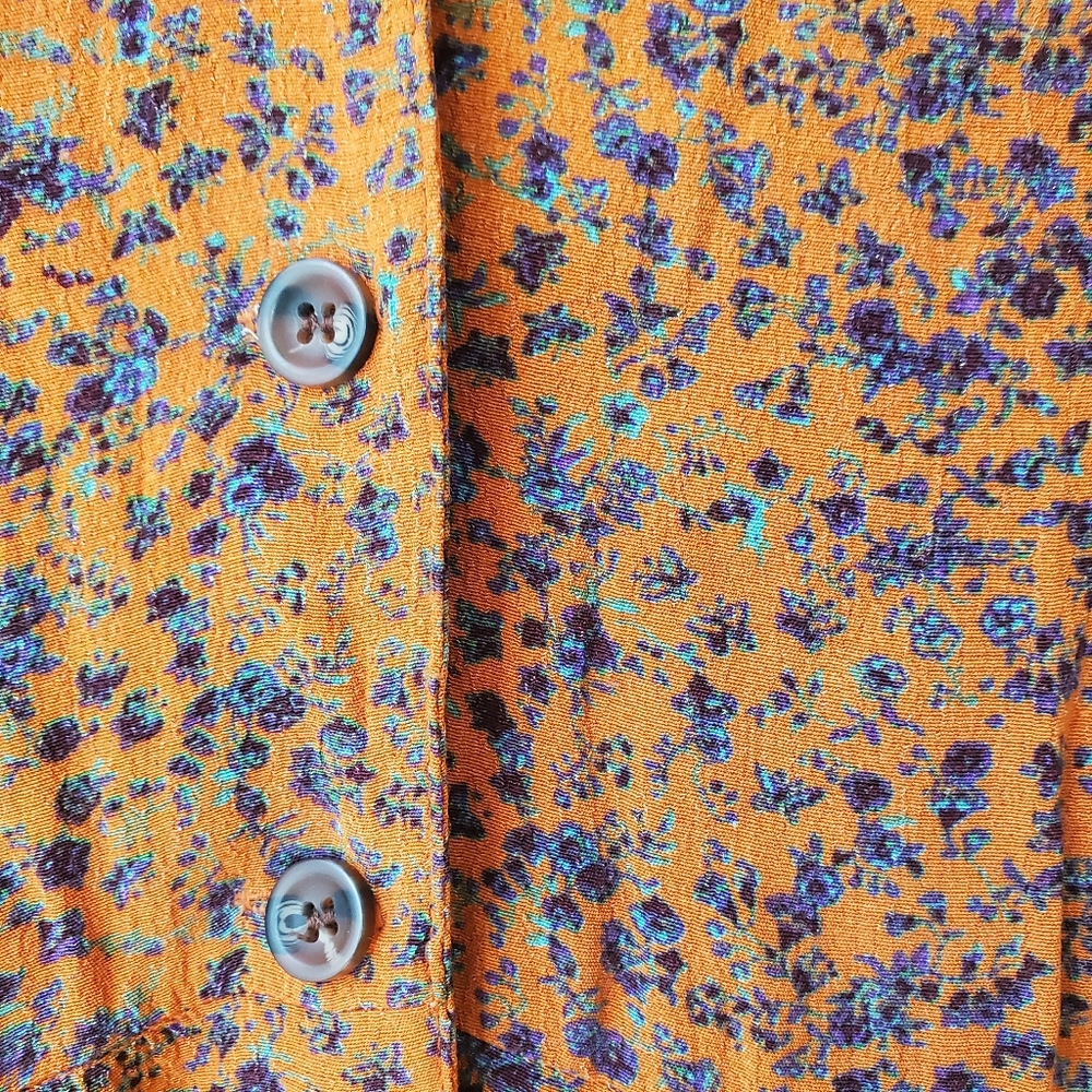 Urban Outfitters Orange Floral Dress - Picture 9 of 12